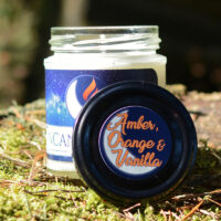 Incandescence candles are hand made in scotland. Each candle is hand poured using eco friendly, vegan soy wax and fragrance oils. Amber, orange and vanilla is a rich, oriental fragrance with warm amber, orange and cedarwood with musk and vanilla pod.